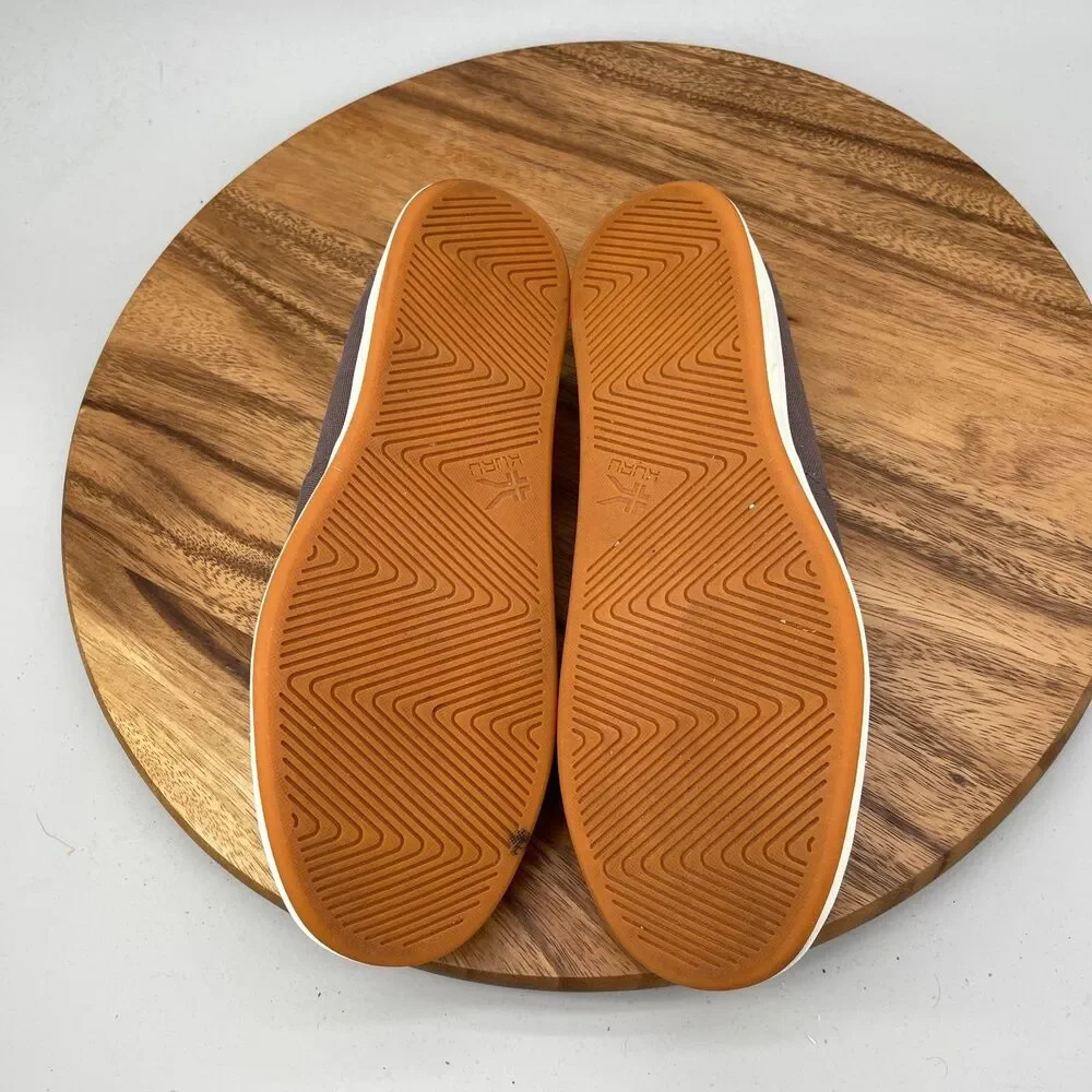Kuru Pace Loafers Mens Size 8.5 Brown Canvas Casual Comfort Slip On Sneakers